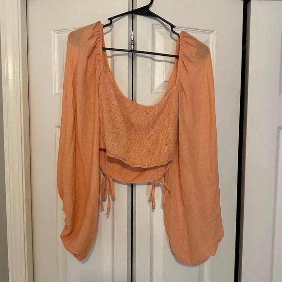 HELLO MOLLY Planting Seeds Peach Crop Top - Picture 10 of 11